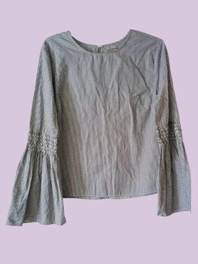 Falls Creek Bell sleeve,  100% cotton blouse, spring top, cotton top